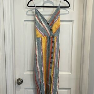 Urban Linen Summer Midi Dress